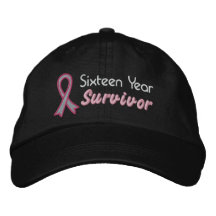 Cancro da mama sobrevivente de 16 anos bonés