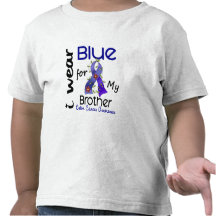 Cancro do cólon eu visto o azul para meu irmão 43 tshirt