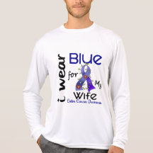Cancro do cólon eu visto o azul para minha esposa  tshirt