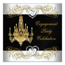 Candelabro branco de prata elegante da festa de no convite personalizado