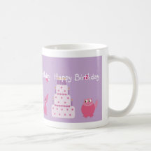 Caneca bonito do aniversário do gato & do cão