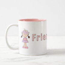 Caneca bonito & feminino da amizade