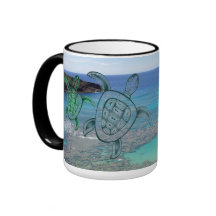 Caneca da tartaruga das ilhas de Havaí