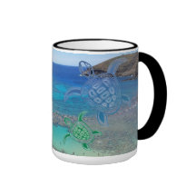 Caneca da tartaruga das ilhas de Havaí