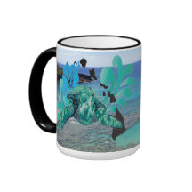 Caneca da tartaruga de mar verde de Havaí