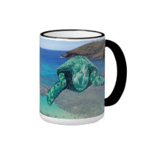 Caneca da tartaruga de mar verde de Havaí
