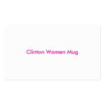 Caneca das mulheres de Clinton Cartao De Visita