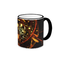 Caneca de café abstrata da pulsação do coração