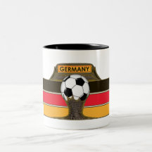 Caneca de café alemão do futebol