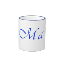 Caneca de café azul do roteiro das mães