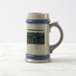 caneca de cerveja estereofónica retro