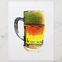Caneca de cerveja modelo de panfleto