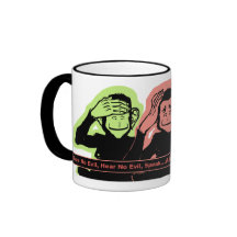 Caneca de três macacos