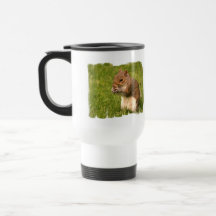 Caneca de viagem do plástico do esquilo de Brown