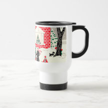 Caneca de viagem dos cumprimentos do campo do vint