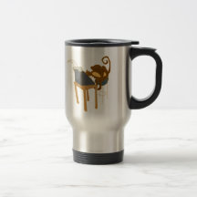 Caneca de viagem retrógrado do macaco