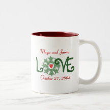 Caneca do amor do feriado do Kat do karaté