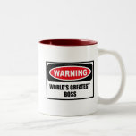 Caneca do CHEFE do MUNDO de advertência a GRANDE