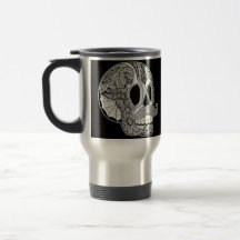 Caneca do crânio do bigode
