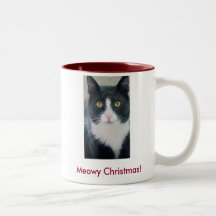 Caneca do gatinho da época natalícia do gato do Na