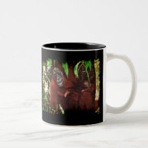 Caneca do orangotango & do Animal-suporte da selva