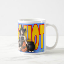 Caneca do PinUp - ~ quente quente quente (abóbora 