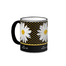 Caneca do riso das bolinhas da margarida de Shasta