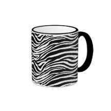 Caneca do teste padrão da zebra