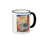 caneca dos gatinhos dos bichos do Dia das Bruxas