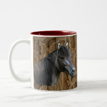 Caneca espanhola do bebendo do garanhão do mustang