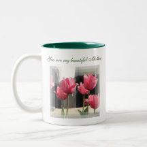 Caneca floral da mãe bonita