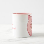 caneca leitão cor-de-rosa do biscoito comer canegas