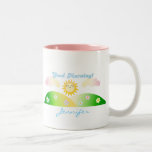 Caneca personalizada luz do sol do pequeno almoço 