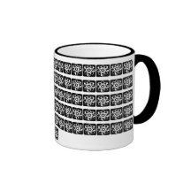 Caneca preto e branco do design