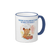 caneca sorrir forçadamente e de cozinheiro chefe d