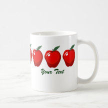 Caneca vermelha das maçãs