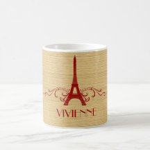 Caneca vermelha do Flourish do francês