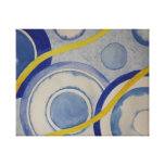 CANVAS - "abstrato da aguarela da lua azul" Impressão De Canvas Envolvidas