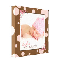 Canvas cor-de-rosa castanho chocolate da foto do b impressão de canvas esticada