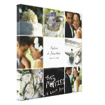 Canvas da colagem do casamento - branco impressões em tela
