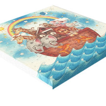 Canvas da galeria do ~ da arca de Noah Impressão De Canvas Esticada