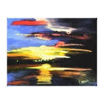 Canvas das belas artes do nascer do sol impressão de canvas envolvidas
