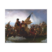 Canvas de arte de Washington_Crossing_Fine Impressão De Canvas Envolvida
