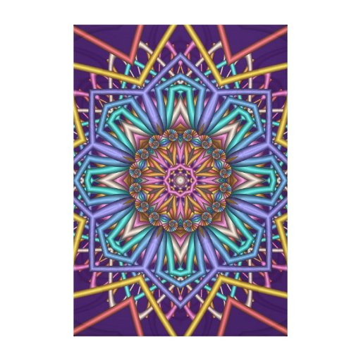 Canvas decorativas do caleidoscópio com na moda impressão de canvas esticadas