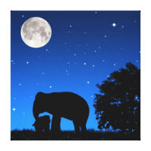Canvas do elefante da mãe & do bebê impressão em tela canvas