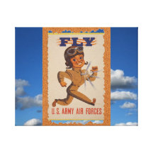 Canvas do poster vintage de WWII Impressão De Canvas Envolvida