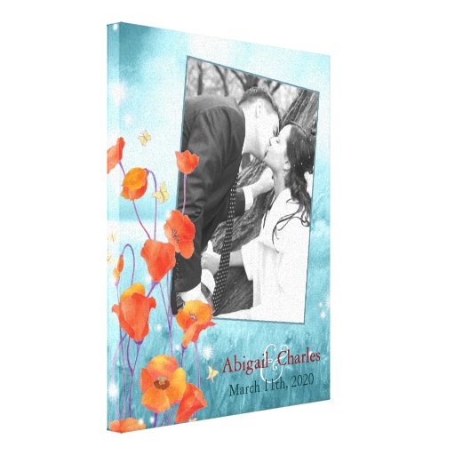 Canvas florais da foto do casamento de BridalHeave Impressão Em Canvas