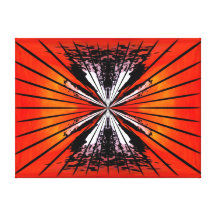 Canvas pretas vermelhas do design geométrico impressão de canvas envolvida
