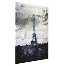 Canvas Textured de Paris Impressão De Canvas Esticada