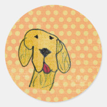 "Cão" criado por uma criança - design da arte dos  Adesivo